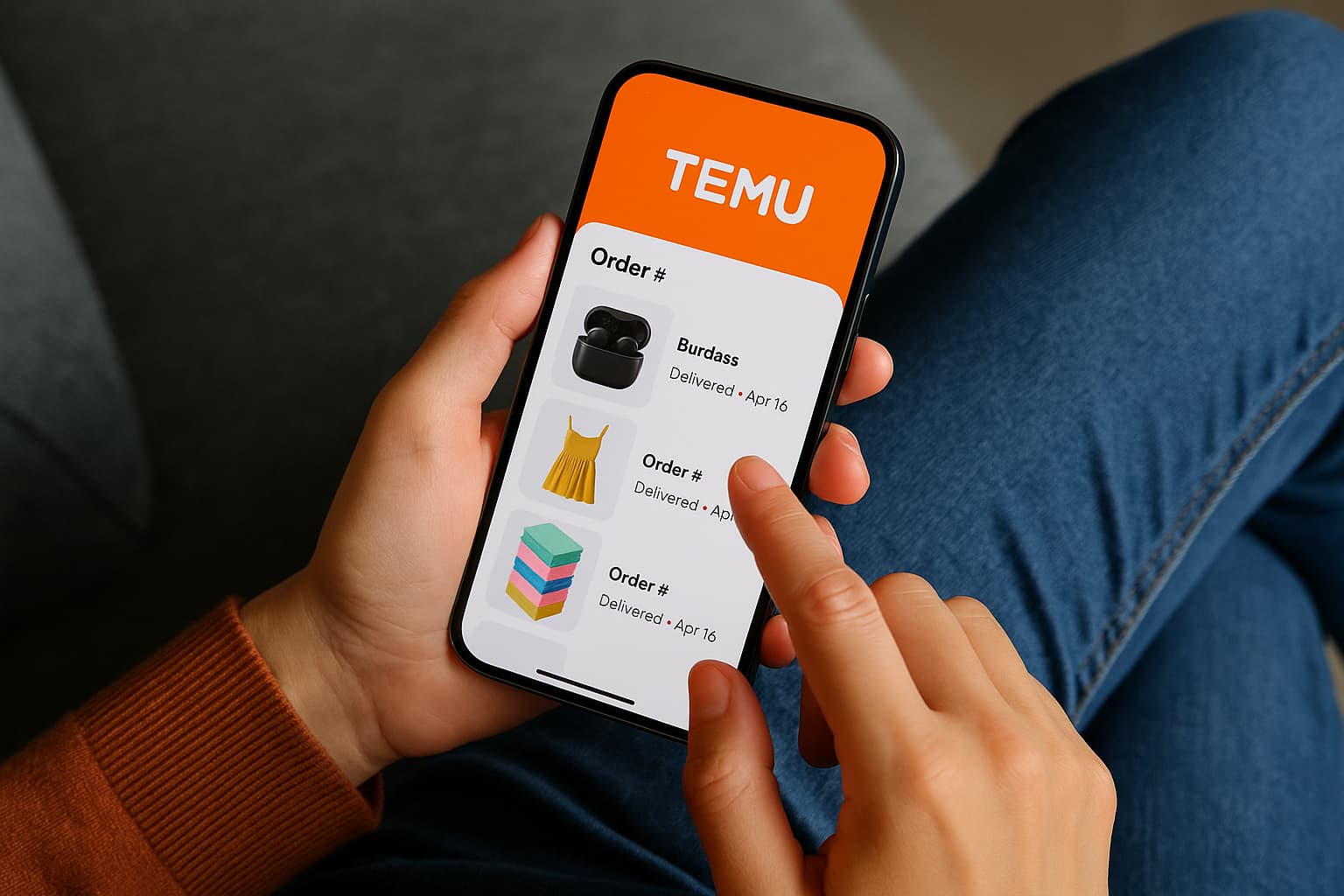 Importanța funcției de a vizualiza istoricul comenzilor în aplicația Temu